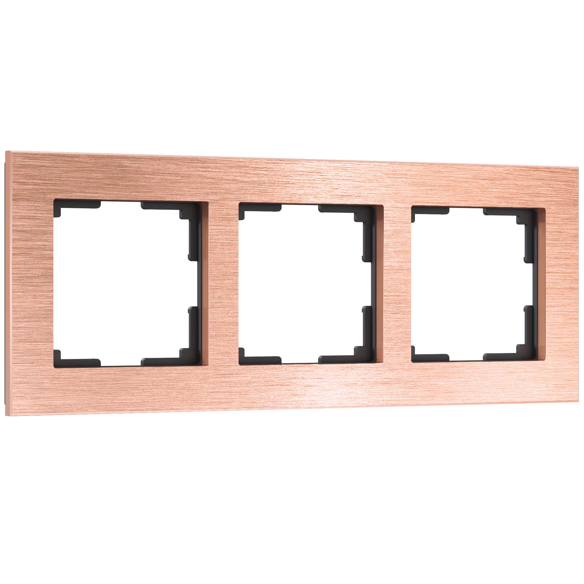 

Рамка из металла на 3 поста Аluminium Werkel a058764, Бронзовый, a058764