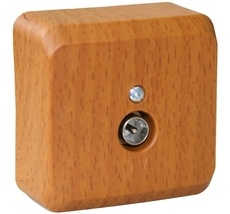 ТВ-розетка накладная оконечная (бук) Systeme Electric TVA-002T