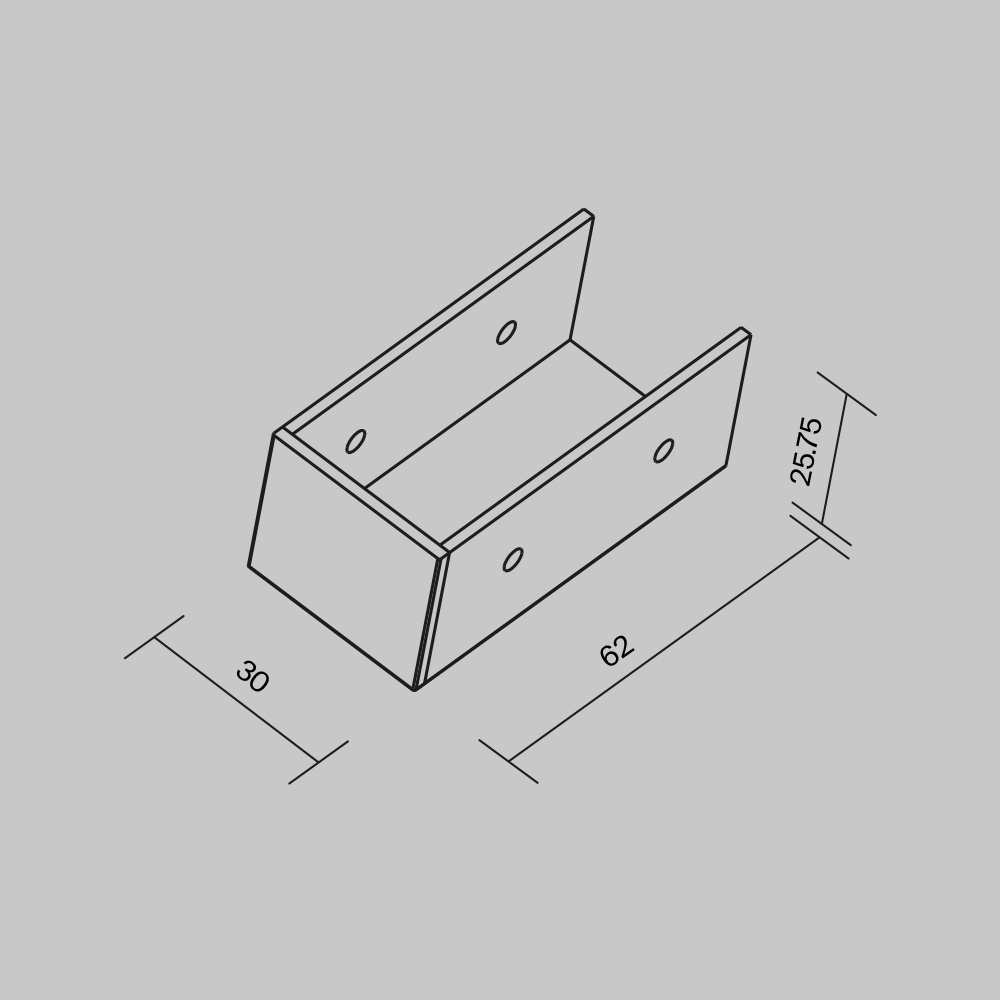 Заглушка к профилю для уличной трековой системы Maytoni Elasity IP O-TR001-EC_MY