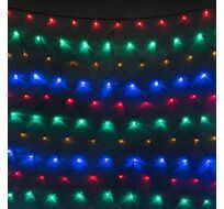 Светодиодная Сеть 2 x 2 м Разноцветная 24В, 256 LED, Провод Черный ПВХ, IP54 NTL256M-11-1M