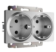 Розетка двойная с заземлением Werkel a063619_WR