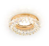 Встраиваемый светильник Ambrella light Crystal K206 CL/G_AMB