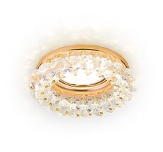 Встраиваемый светильник Ambrella light Crystal K206 CL/G_AMB