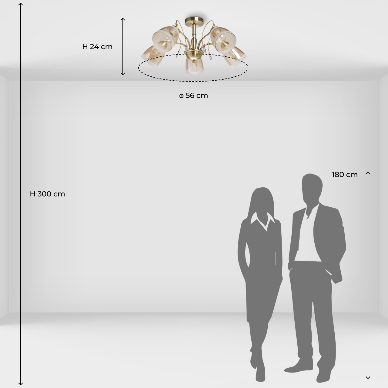 Потолочная люстра De City Блеск 315016105_MW