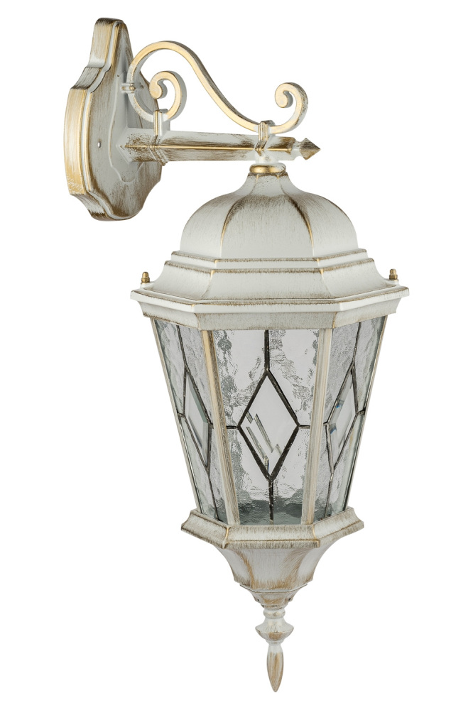 Настенный светильник с белой арматурой фонарь уличный IP44 Oasis Light 91402M 02 Gw cover ромб_OL