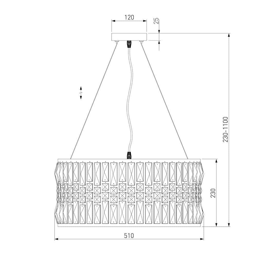 Подвесная люстра Eurosvet с управлением по Wi-Fi Lory a054444_EU