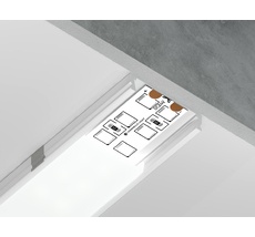 Алюминиевый профиль накладной для ленты до 20мм Ambrella Light ILLUMINATION GP1800WH_AMB