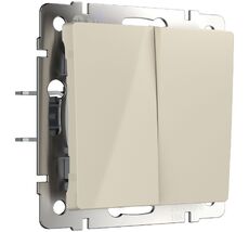 Выключатель двухклавишный Werkel WL03-SW-2G-ivory a051475_WR