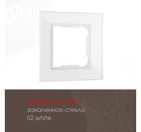 Рамка из закаленного стекла на 1 пост Arte Milano 503.02-1.white