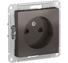 Розетка встраиваемая без заземления (мокко) Systeme Electric ATN000649