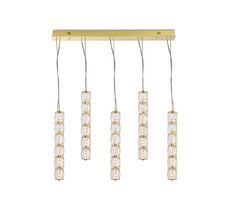 Подвесной светильник Newport Горизонтальная композиция 8240 из пяти подвесных светильников золото №99_NP