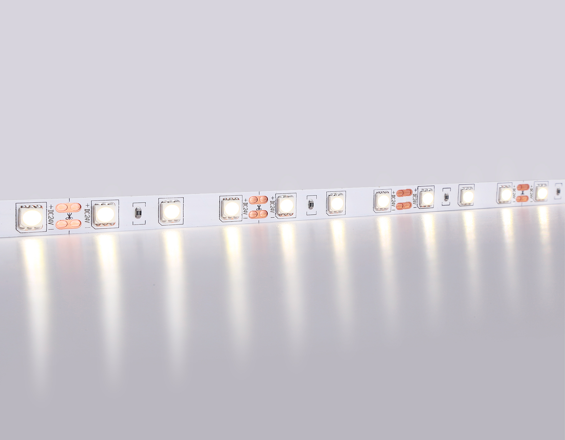 Светодиодная лента Ambrella Light GS4001 5050 60Led /14.4W m/ 24V 3000K 5m Ambrella Light LED Strip GS4002_AMB