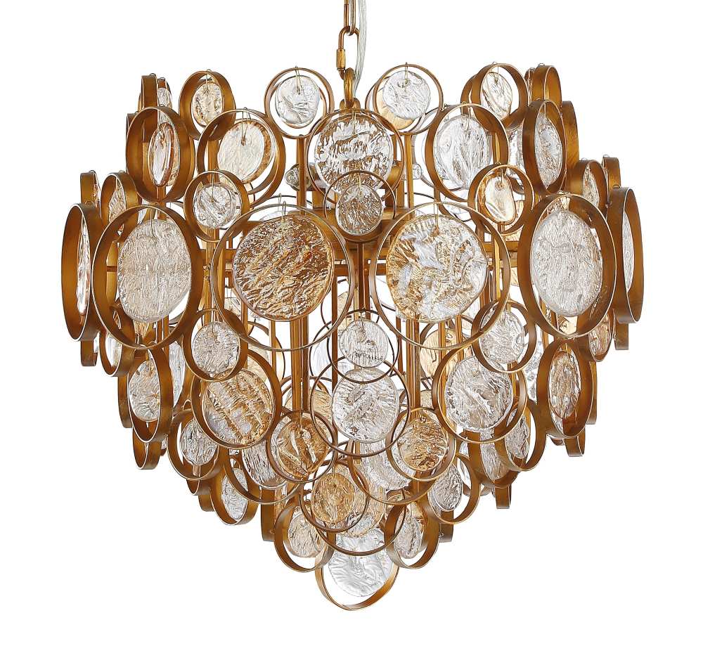 Подвесная люстра Crystallux Deseo DESEO SP6 D460 GOLD_CR