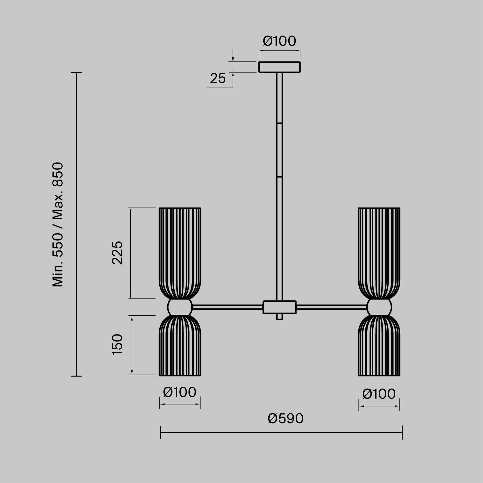 Подвесная люстра Maytoni Antic MOD302PL-10GR_MY