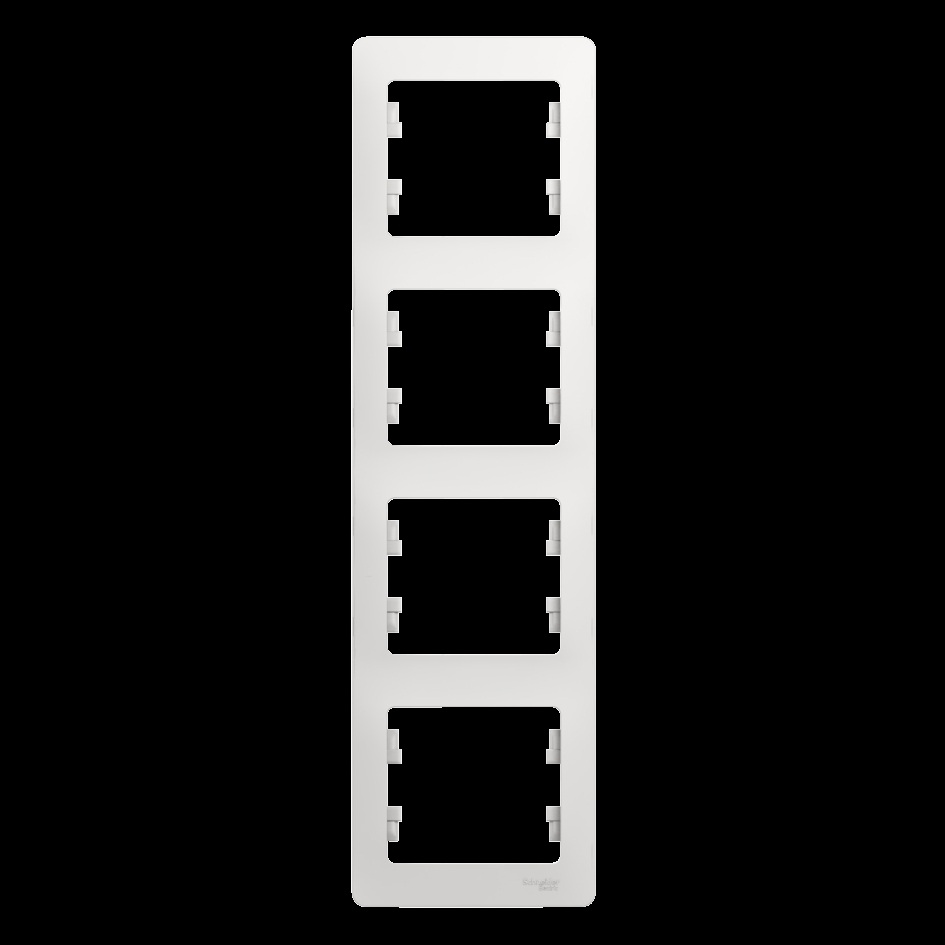 Рамка на 4 поста (белый) Systeme Electric GSL000108