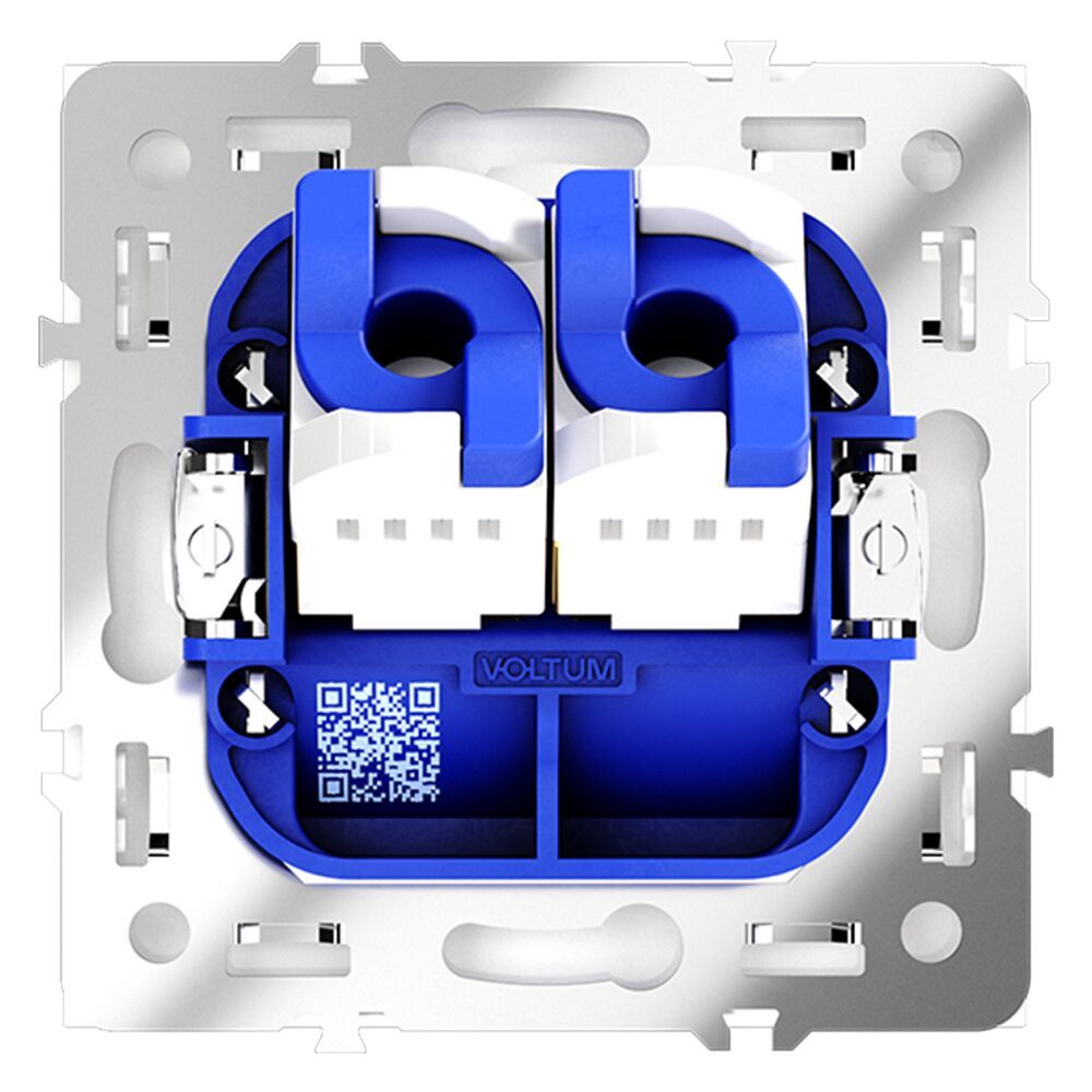 Розетка компьютерная встраиваемая VOLTUM S70 двойная RJ45+RJ45 VLS060203