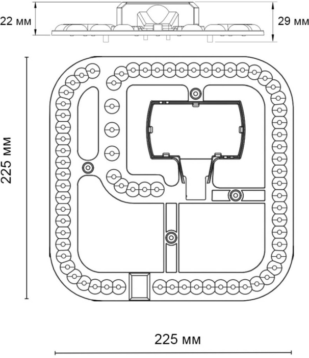 LED модуль с драйвером и линзованным рассеивателем на магнитах NOVOTECH 357753
