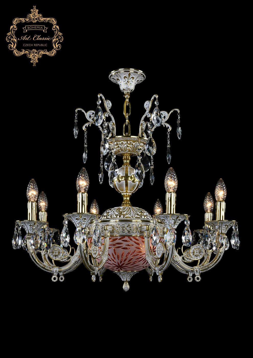 

Хрустальная люстра Bohemia Art Classic 31.22.8.KR175SP.250IT.GW.Sp.Amber.White.1A, 31.22.8.KR175SP.250IT.GW.Sp.Amber.White.1A