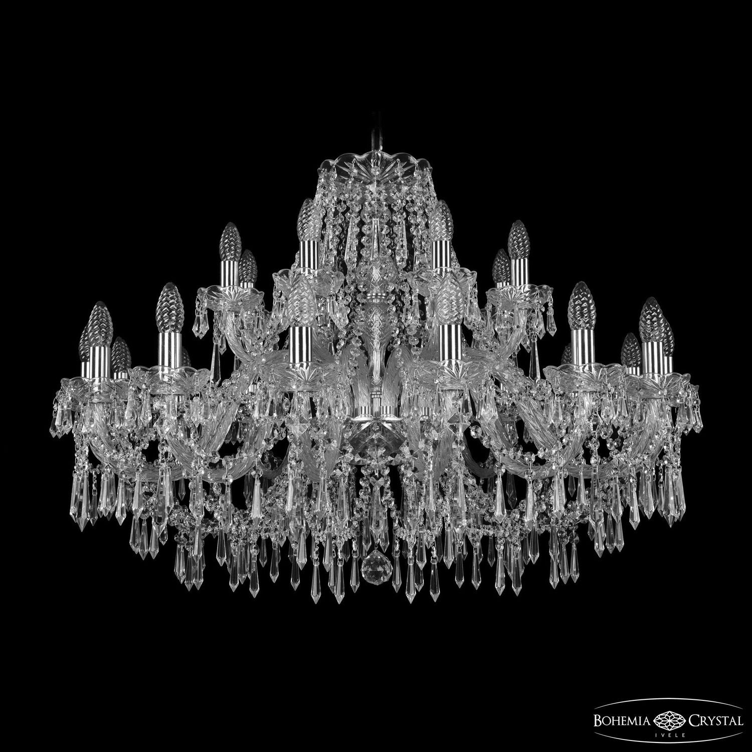 

Хрустальная люстра Bohemia Ivele Crystal 1403/16+8/360 Ni, 1403/16+8/360 Ni