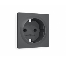 Лицевая панель (Мягкое касание) для электрической розетки с заземлением со шторками Ambrella Volt QUANT AP9070_AMB