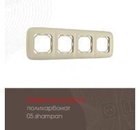 Рамка из поликарбоната на 4 поста Arte Milano 505.05-4.shampan