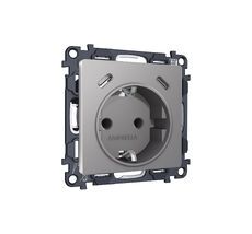 Комплект механизма электрической розетки 2USB С+C 20W с/з на винтовых зажимах 16A-250V ALFA QUANT (AP5105, VM165) Ambrella Volt MA510510_AMB