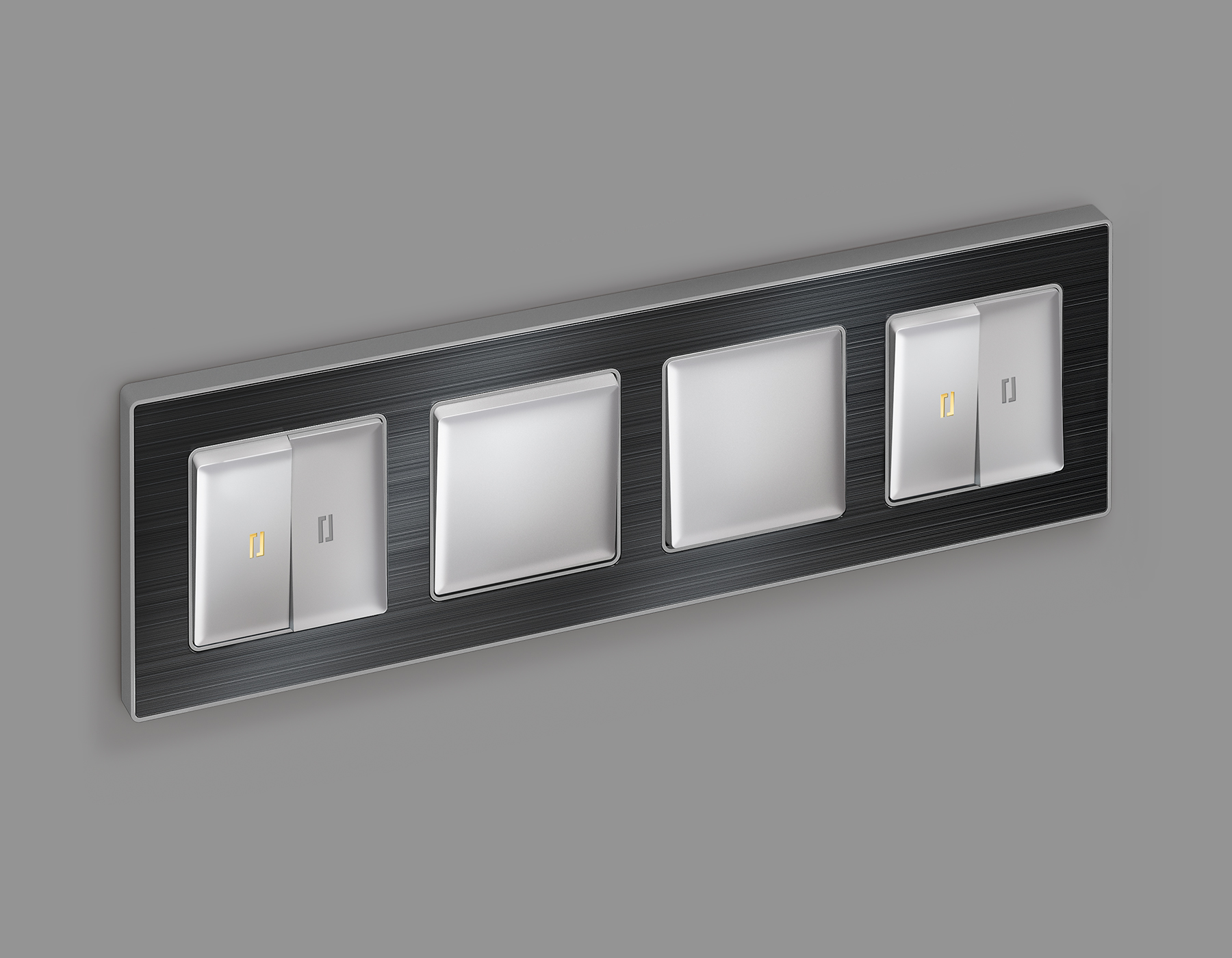 Выключатель одноклавишный проходной Ambrella Volt ALFA QUANT MA401020_AMB