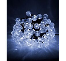 Гирлянда Шарики 10м Белая 9В, Диаметр Шарика 23мм, 100 LED, Провод Черный ПВХ, IP54 PCS-100B-W