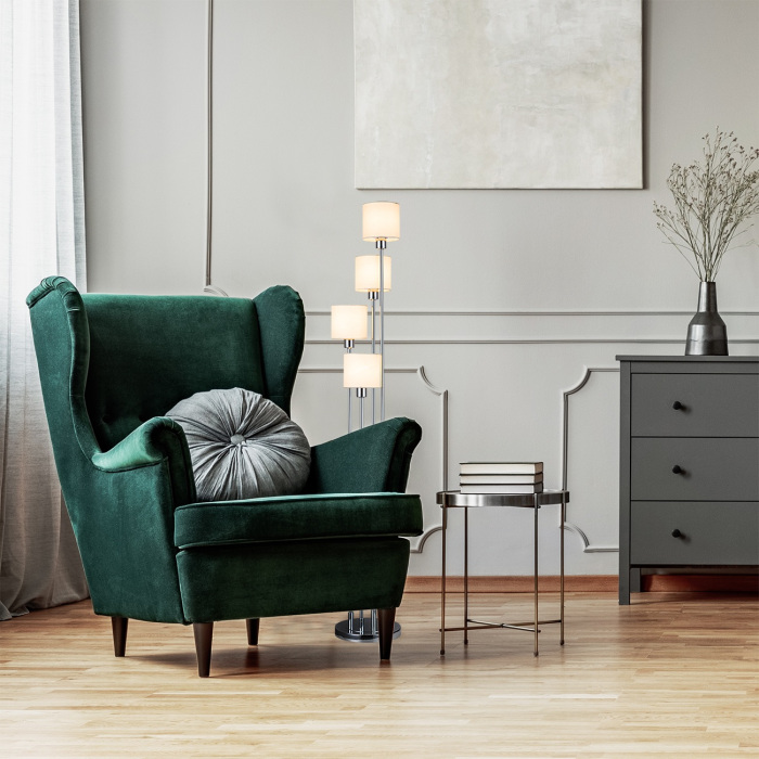 Торшер Escada 1109/4 Chrome/Beige_ESC