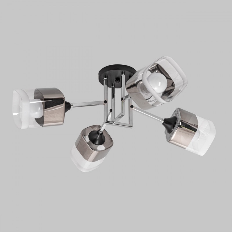 Потолочная люстра на штанге Imex MD.2184-4-S-BK+CH_IM