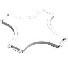 Соединитель X-образный для магнитного шинопровода Imex IL.0007.3004 WH_IM