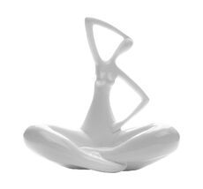 Статуэтка Женщина в позе лотоса Garda Decor C6128белая