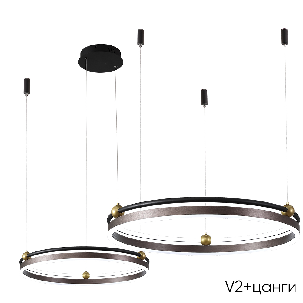 Подвесная люстра Crystallux FERNANDO FERNANDO SP123W LED COFFEE/BLACK_CR