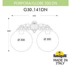 Уличный настенный светильник FUMAGALLI PORPORA G30.141.000.BXF1RDN