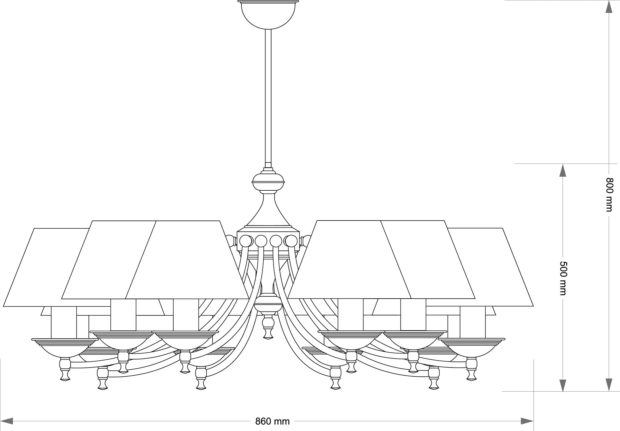 Подвесная люстра Kutek SAN MARINO LAMPSHADE SAN-ZW-10(P/A)CR