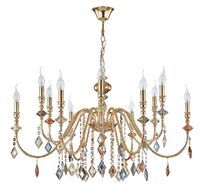 Подвесная люстра Crystallux MERCEDES MERCEDES SP6+6 GOLD/COLOR_CR