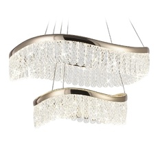 Подвесной светильник Ambrella light светодиодный с хрусталем Traditional TR49728_AMB