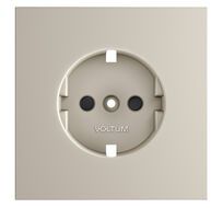 Накладка для розетки Voltum с заземлением и защитными шторками S70 VLS000703