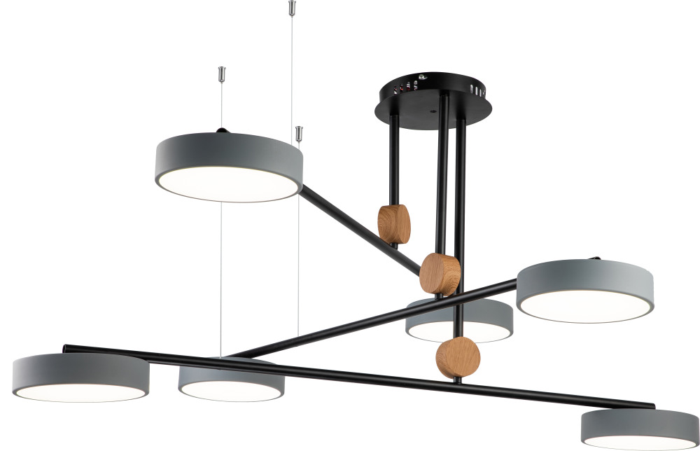 Потолочная люстра светодиодная с пультом регулировкой цветовой температуры и яркости, ночным режимом Escada 10247/6LED_ESC