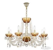 Хрустальная люстра Bohemia Ivele Crystal 5402/8/240 G Amber/M-1F_BI