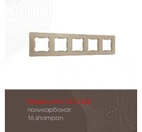 Рамка из поликарбоната на 5 постов Arte Milano 502.16-5.shampan