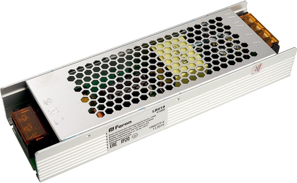 Трансформатор электронный для светодиодной ленты 150W 24V (драйвер), LB019 41060 Feron 41060_FR