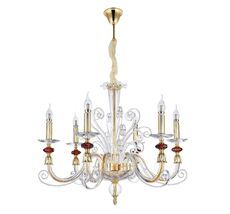 Подвесная люстра Crystallux CATARINA CATARINA SP6 V2 GOLD/TRANSPARENT-COGNAC_CR