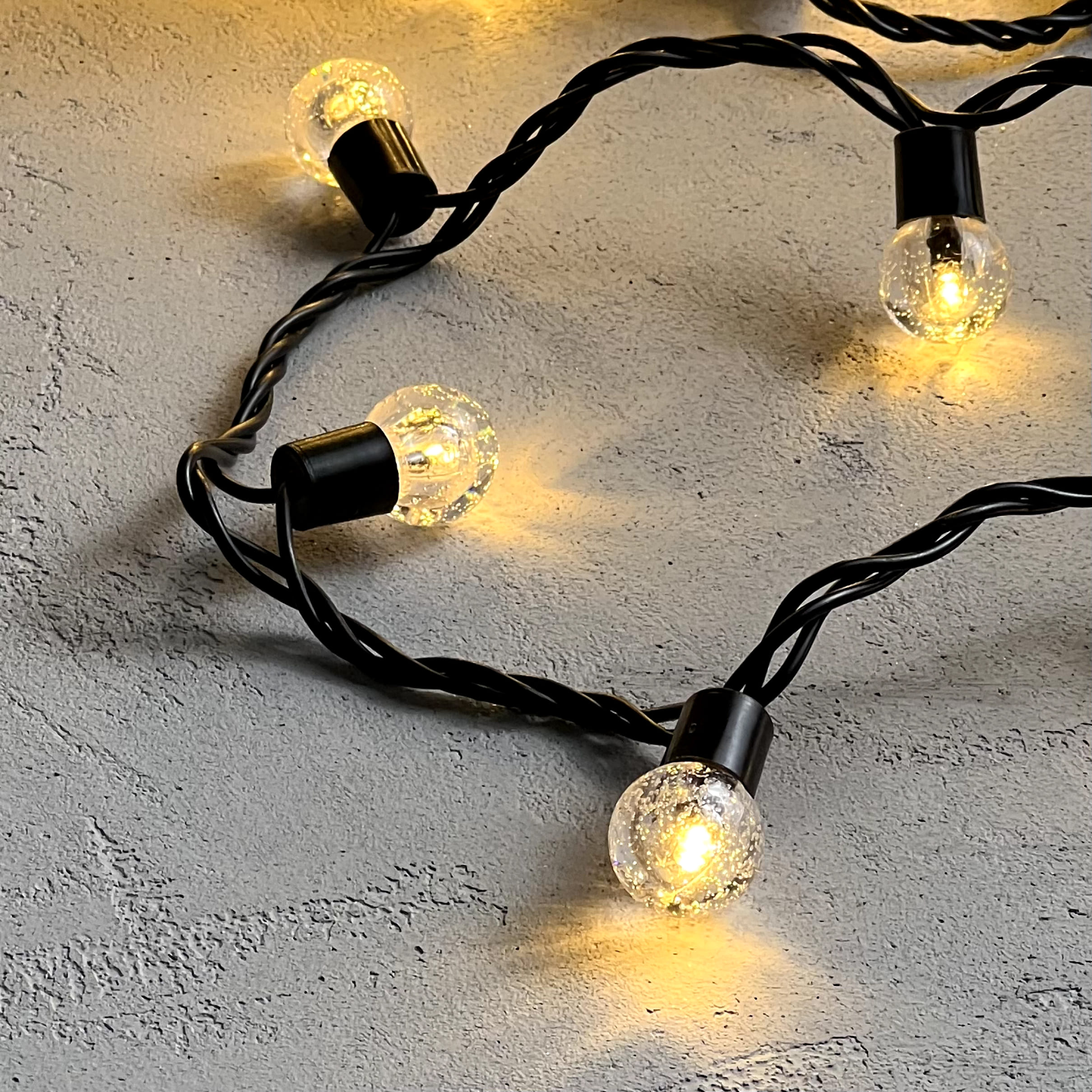 Гирлянда Пузырьки 100 led, 10m, теплый белый PCS-100B-WW