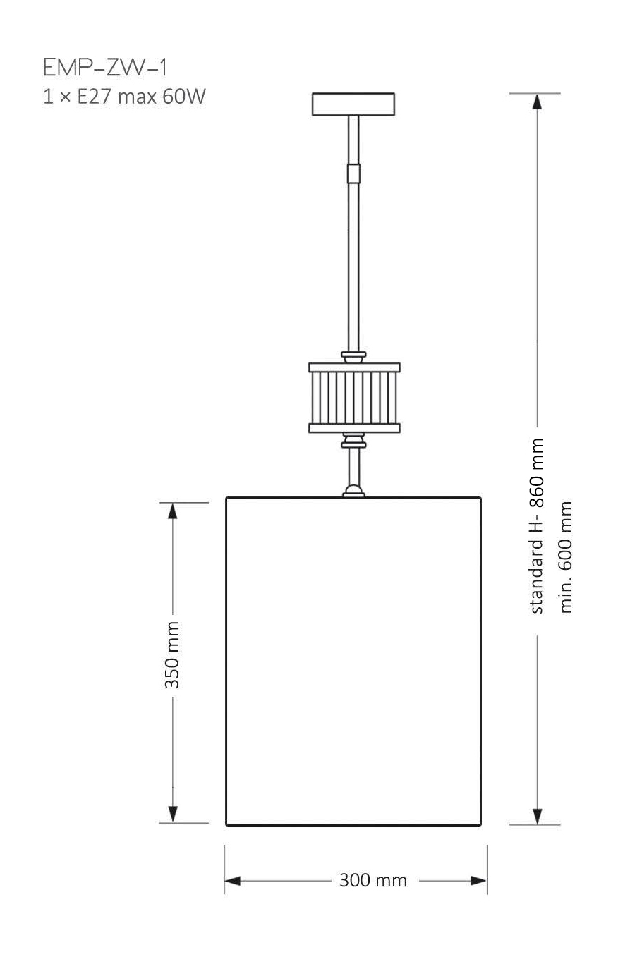 Подвесная люстра Kutek MOOD EMPOLI EMP-ZW-1(N)