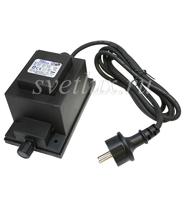 

Трансформатор 120W для Силиконовых Нитей 24В, до 3000 LED, Провод Черный Каучук, IP65 05-066, 05-066
