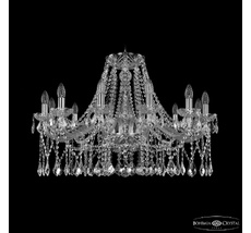 Хрустальная люстра Bohemia Ivele Crystal 1413/12/300 Ni Leafs_BI