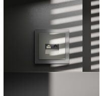 Розетка телевизионная встраиваемая VOLTUM S70 TV+RJ45 VLS060705