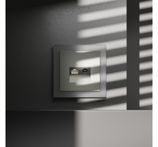 Розетка телевизионная встраиваемая VOLTUM S70 TV+RJ45 VLS060705