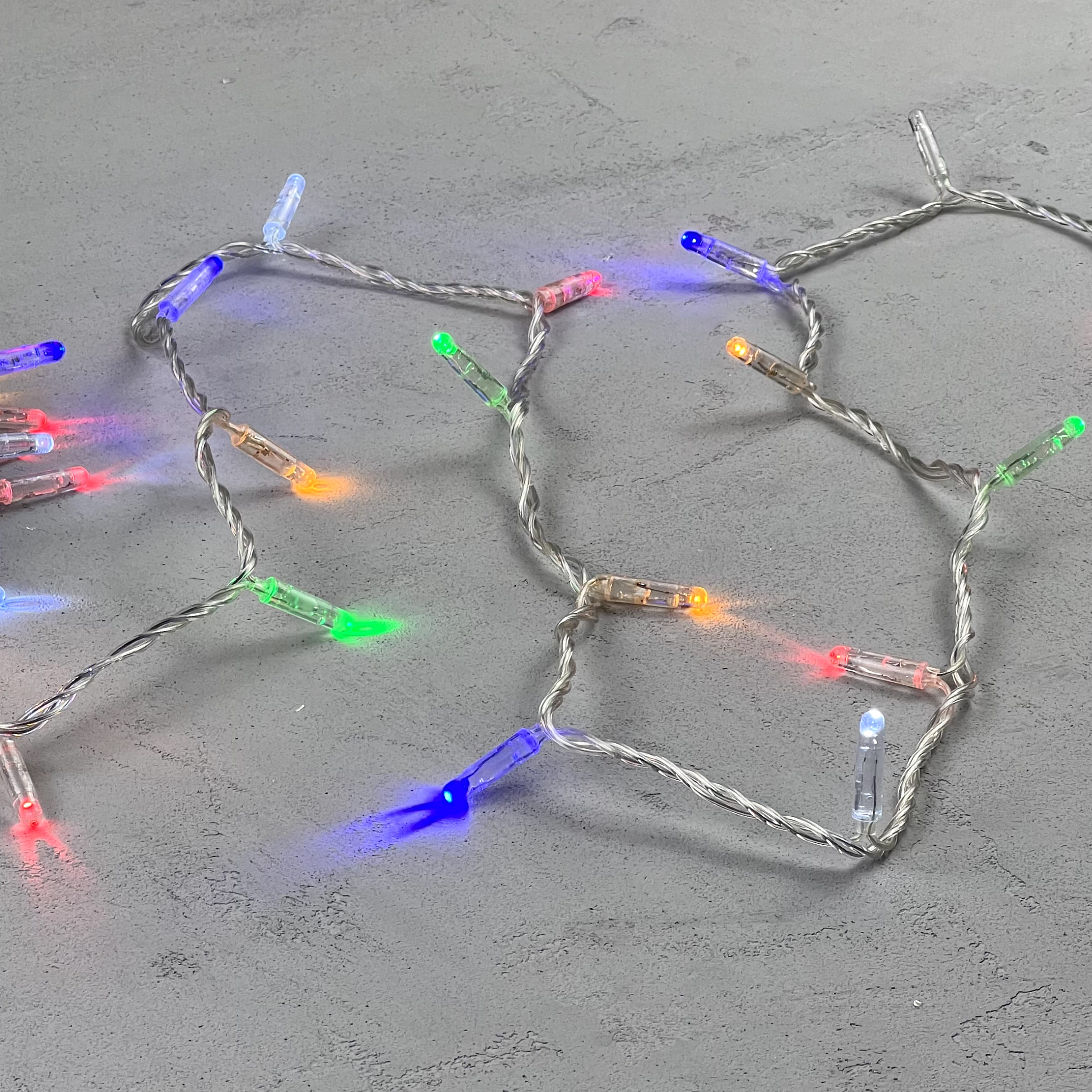 Гирлянда Нить с Колпачком 10м Разноцветная с Мерцанием Белого Диода 220В, 100 LED, Провод Прозрачный LTC PST100BLWCAP-10-2M PST100BLWCAP-10-2M